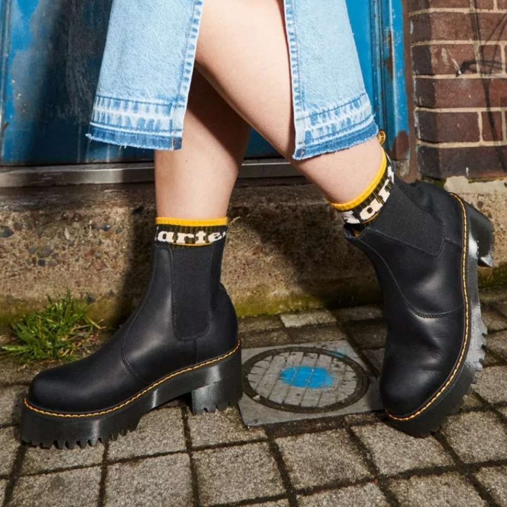 SOLD Dr. Martens platform slip on booties